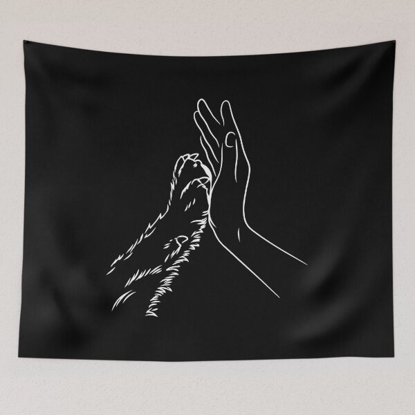 Item preview, Paw High Five Human Outline Pet Love designed and sold by OlyvieArt.