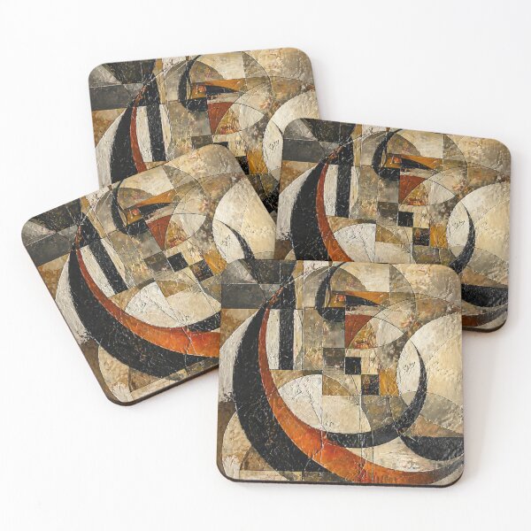 Item preview, Cubist Curves and Blocks Abstract Geometric designed and sold by RawEdgeStudios.