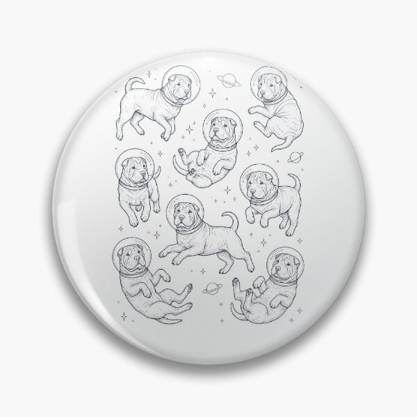 Item preview, Vintage Chinese Shar Pei Astronaut Galaxy Space Dog Lover designed and sold by TerryConnells.