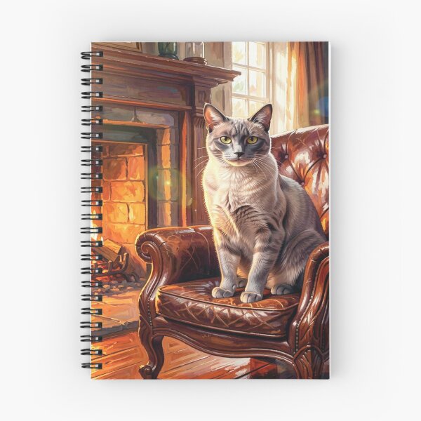 Item preview, Cozy fireplace cat art in a warm gouache style for cozy home vibes. designed and sold by FotoworldEdel.