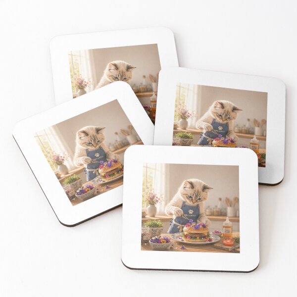 Item preview, Hardworking Cat Creating Flower Burger designed and sold by LovelyCatGalaxy.
