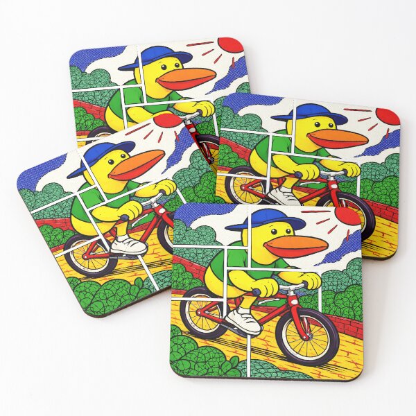 Item preview, Duck Riding Bike Drawing designed and sold by veltriquee.