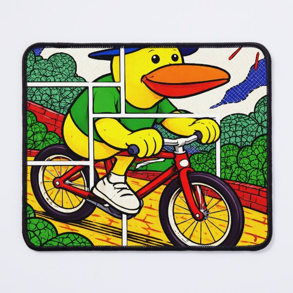 Item preview, Duck Riding Bike Drawing designed and sold by veltriquee.