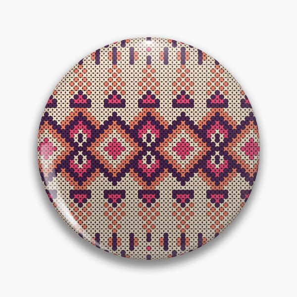 Item preview, Pink and purple cross-stitch yarn pattern, lace design, native Indian style. designed and sold by Nengsang.