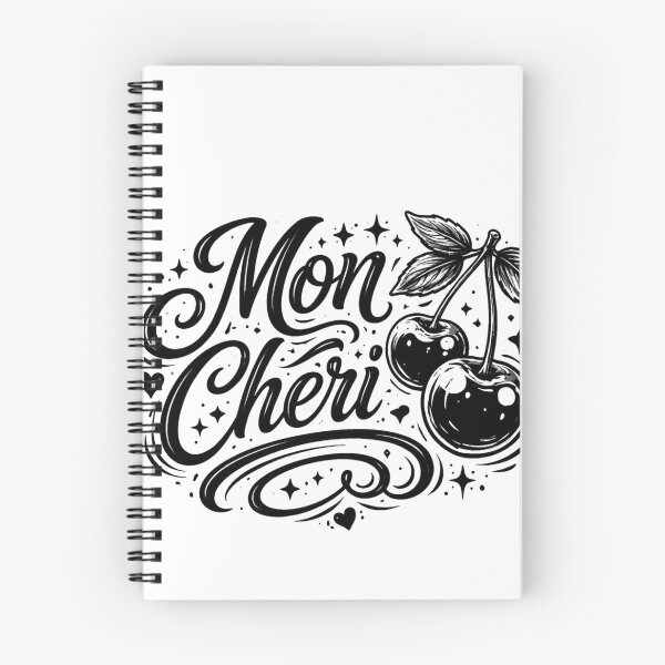 Item preview, Mon Cheri Black and White Typography – Romantic French Quote Aesthetic Design designed and sold by Aniahck.