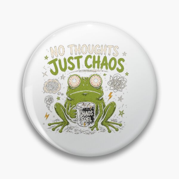 Item preview, No Thoughts Just Chaos Frog Funny Anxiety Meme Design designed and sold by MotylekAnia.