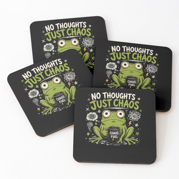 Item preview, No Thoughts Just Chaos Frog Funny Anxiety Meme Design designed and sold by MotylekAnia.