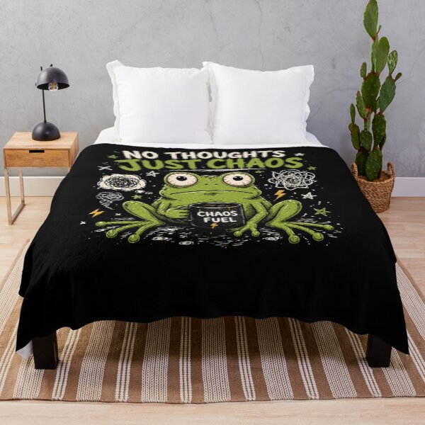 Item preview, No Thoughts Just Chaos Frog Funny Anxiety Meme Design designed and sold by MotylekAnia.