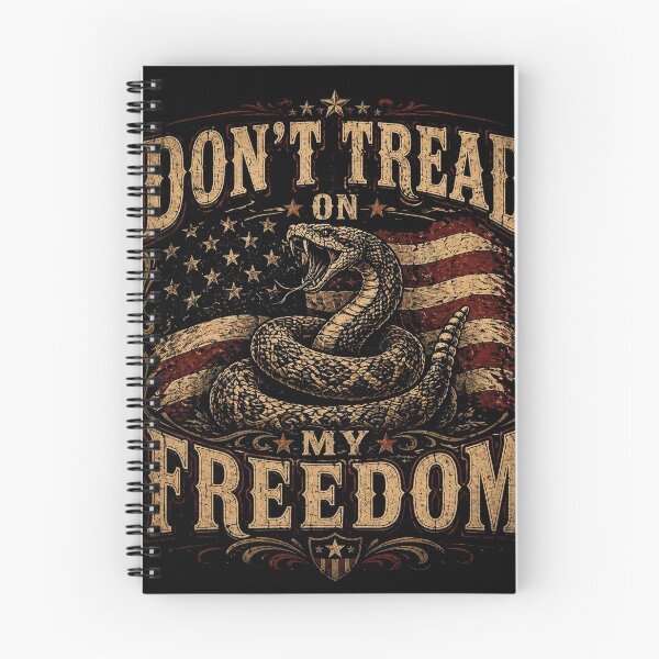 Item preview, Don’t Tread On My Freedom T-Shirt – Vintage Rattlesnake Patriotic Design designed and sold by Puraenergia Stickers.