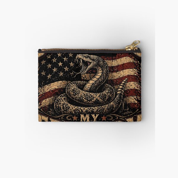 Item preview, Don’t Tread On My Freedom T-Shirt – Vintage Rattlesnake Patriotic Design designed and sold by Puraenergia Stickers.