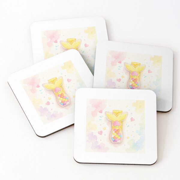 Item preview, Cute Pastel Mermaid Tail Hair Clip – Kawaii Watercolor Illustration designed and sold by Minerva92.