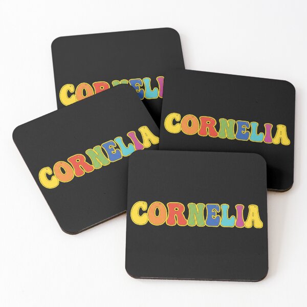 Item preview, ❤️ Cornelia Personalized Name Wavy Retro Shirt, Coffee Mug, Sticker Gift designed and sold by HelixPedia.