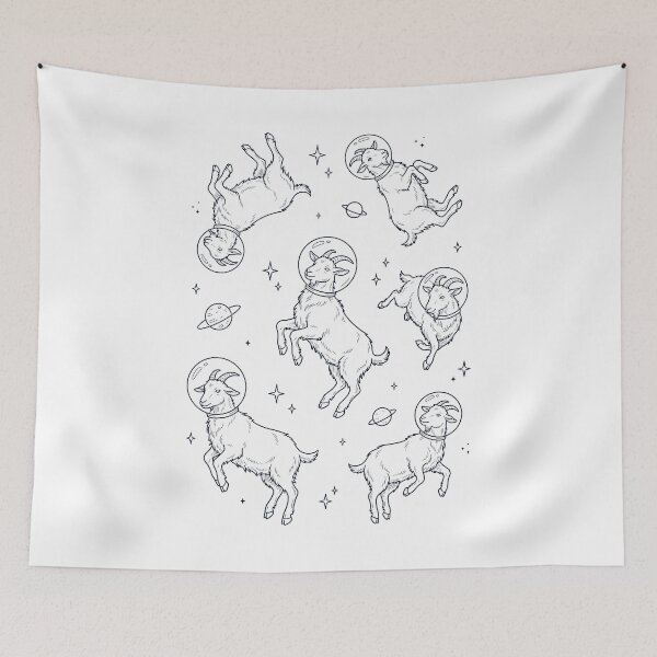 Item preview, Vintage Goat Astronaut Galaxy Space Animal Lover designed and sold by TerryConnells.