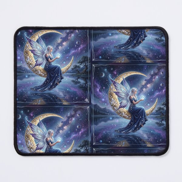 Item preview, ​Galaxy Moon Fairy Over Mystic Lake. designed and sold by JoyNest = "The nest of joy".