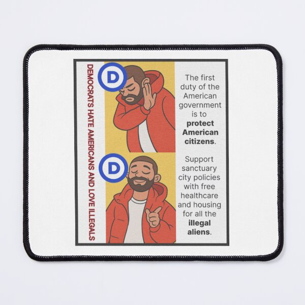 Item preview, Trump Supporter, Democrats Hate Americans Love Illegals Political, Protect American Citizens designed and sold by sawczy-shop.