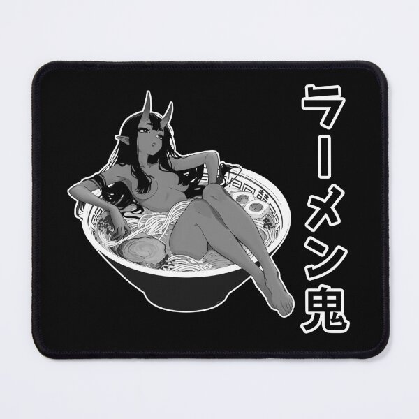 Item preview, Oni Girl Relaxing in Ramen Bowl Manga Art ラーメン鬼 designed and sold by MikaseSan.