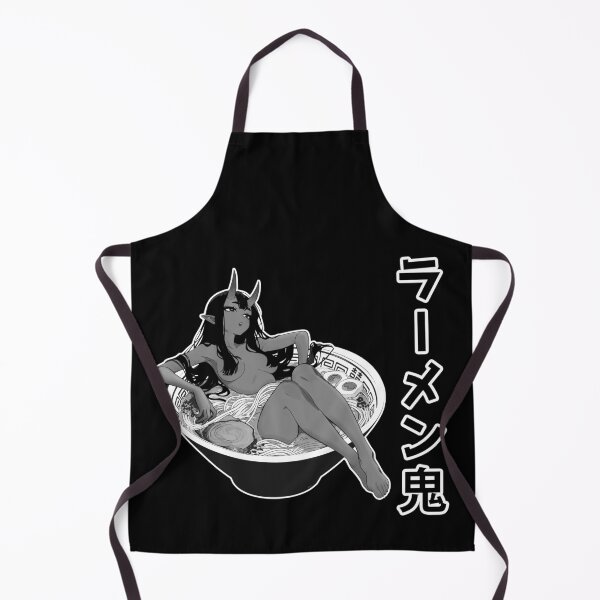 Item preview, Oni Girl Relaxing in Ramen Bowl Manga Art ラーメン鬼 designed and sold by MikaseSan.
