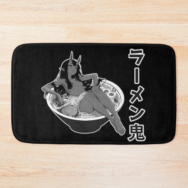 Item preview, Oni Girl Relaxing in Ramen Bowl Manga Art ラーメン鬼 designed and sold by MikaseSan.