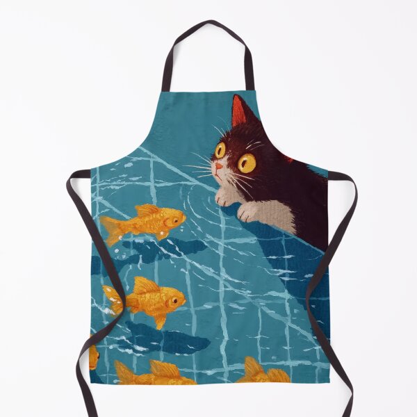 Item preview, Playful Catcore Poolside Vibes with Goldfish and Retro Charm designed and sold by MysticMarble.