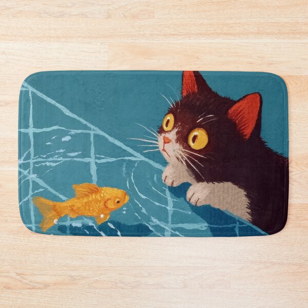 Item preview, Playful Catcore Poolside Vibes with Goldfish and Retro Charm designed and sold by MysticMarble.