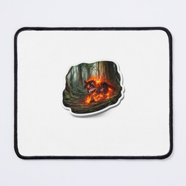 Item preview, Fiery Forest Wolf Fantasy Art designed and sold by Farheen786.
