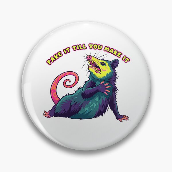 Item preview, Screaming Colorful Opossum Fake It Graphic designed and sold by TeeARTHY.