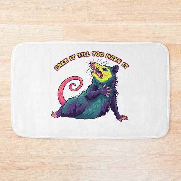 Item preview, Screaming Colorful Opossum Fake It Graphic designed and sold by TeeARTHY.