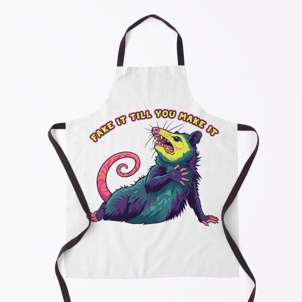 Item preview, Screaming Colorful Opossum Fake It Graphic designed and sold by TeeARTHY.