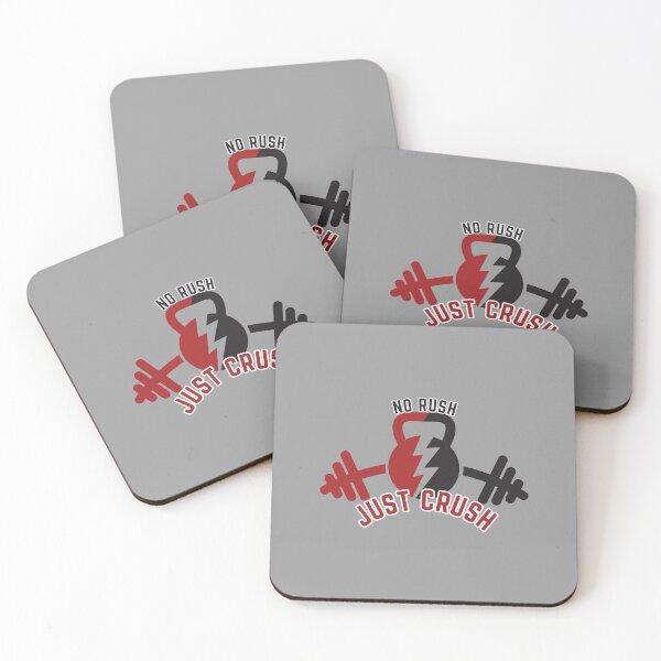 Item preview, No Rush Just Crush Kettlebell Fitness Gym Art designed and sold by LoudVictory.