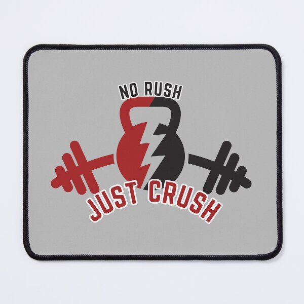 Item preview, No Rush Just Crush Kettlebell Fitness Gym Art designed and sold by LoudVictory.
