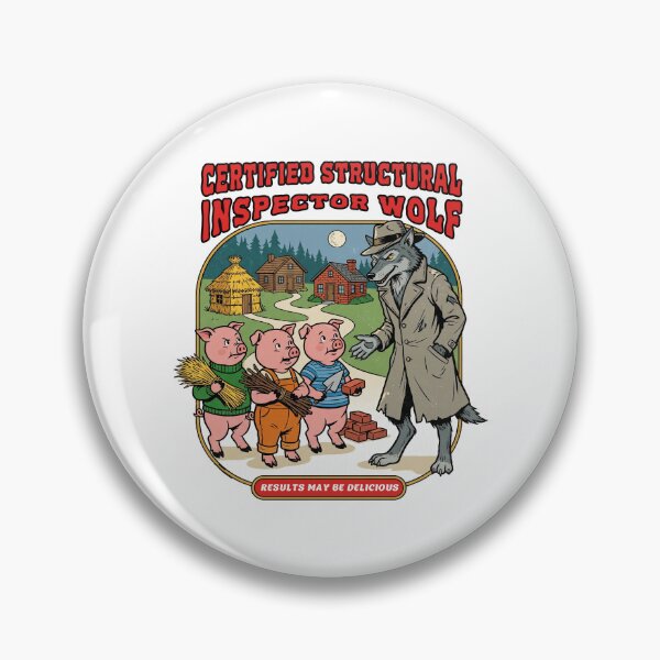Item preview, Wolf Inspector Investigating Three Pigs designed and sold by TeeARTHY.