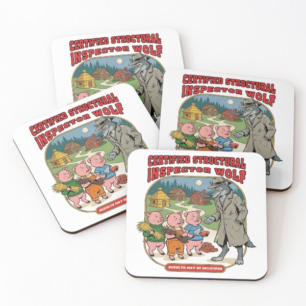 Item preview, Wolf Inspector Investigating Three Pigs designed and sold by TeeARTHY.