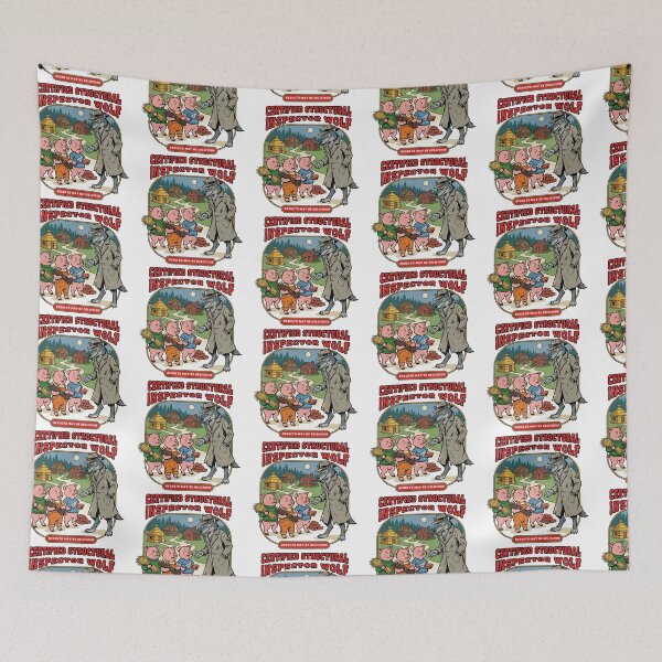Item preview, Wolf Inspector Investigating Three Pigs designed and sold by TeeARTHY.