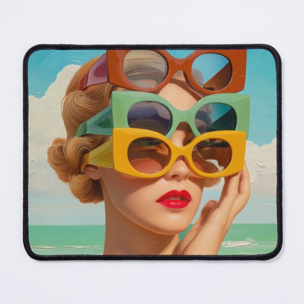 Item preview, Retro Beach Glam with Color Pop Sunglasses and Summer Chic designed and sold by MysticMarble.