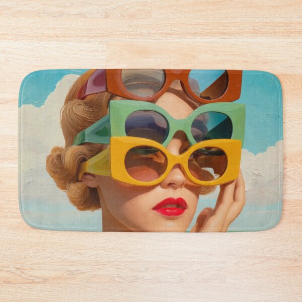 Item preview, Retro Beach Glam with Color Pop Sunglasses and Summer Chic designed and sold by MysticMarble.