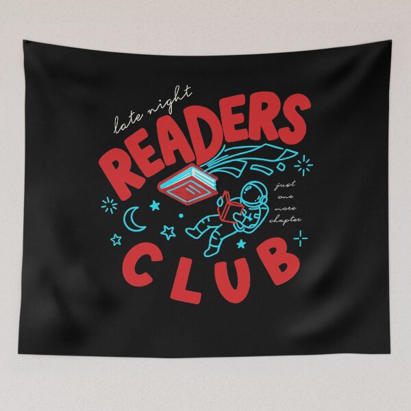 Item preview, Late Night Readers Club Astronaut Book Lover Design  designed and sold by FreshVibe Prints.