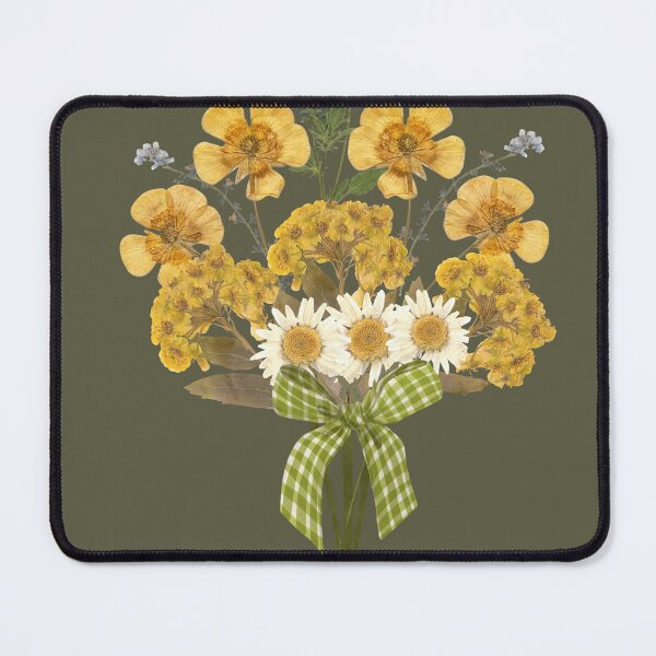 Item preview, Pressed Wildflower Bouquet with Green Gingham Bow designed and sold by Nikaandmom.