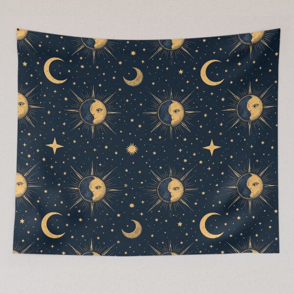 Item preview, Celestial Sphere & Crescent Moons: Midnight Gaze designed and sold by mittie101.