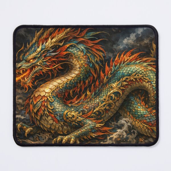 Item preview, Majestic fire dragon in the storm designed and sold by Sigtrix.