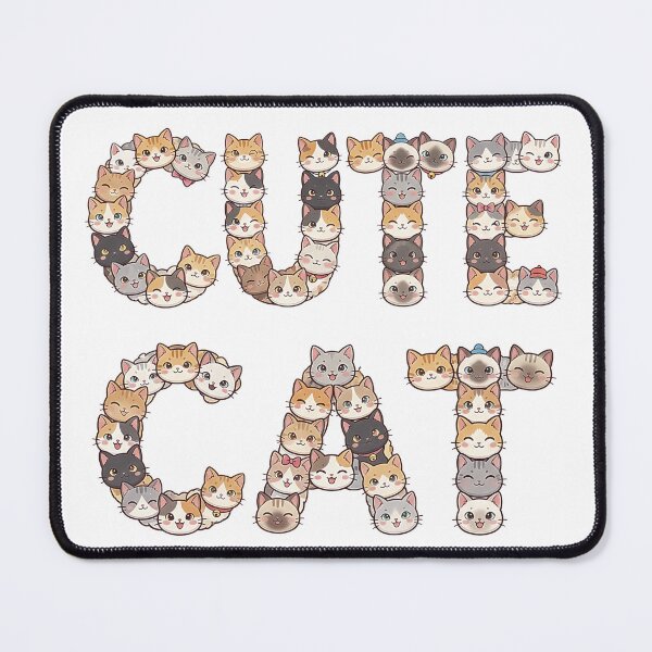 Item preview, The text "CUTE CAT" made with cat faces designed and sold by LOVEARTDESIGN.