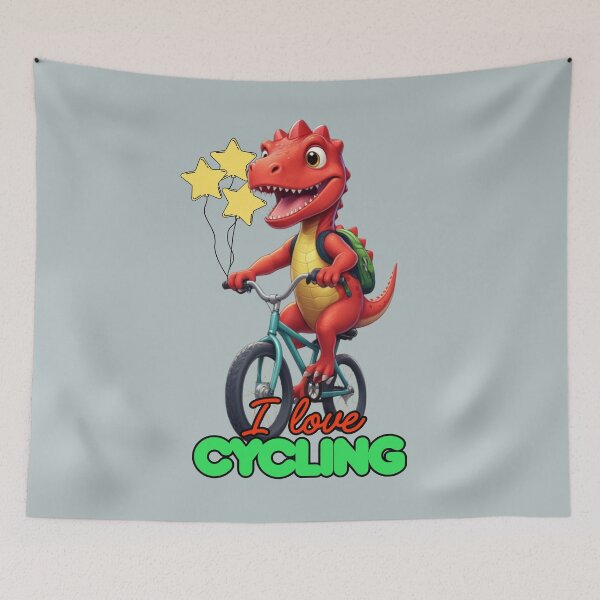 Item preview, Dinosaur I love cycling designed and sold by KIDS-PRINTS.