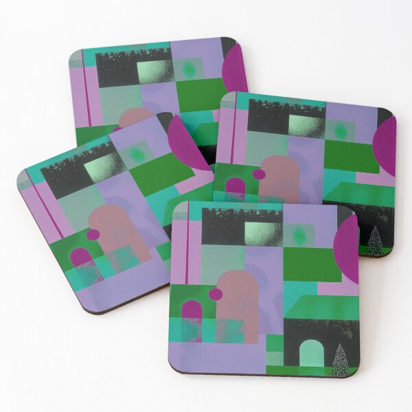 Item preview, Modern Geometric Dreamscape Abstract Urban Fantasy Series designed and sold by joycrysstudio.