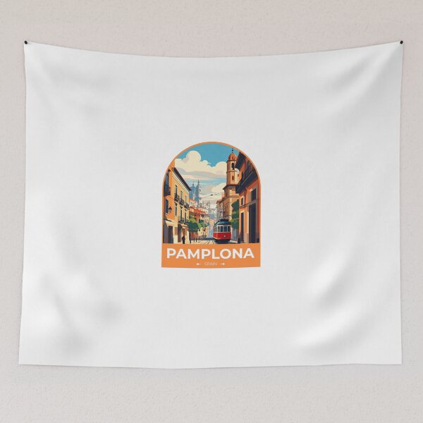 Item preview, Pamplona Spain Travel Sticker designed and sold by TulipaGraphics.