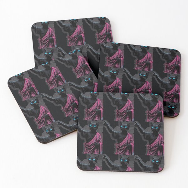 Item preview, Mystic Black Cat in Pink Toga designed and sold by ZunZunArt.