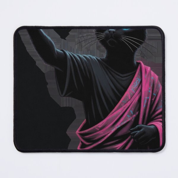 Item preview, Mystic Black Cat in Pink Toga designed and sold by ZunZunArt.