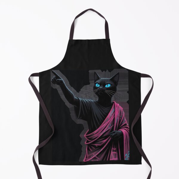 Item preview, Mystic Black Cat in Pink Toga designed and sold by ZunZunArt.