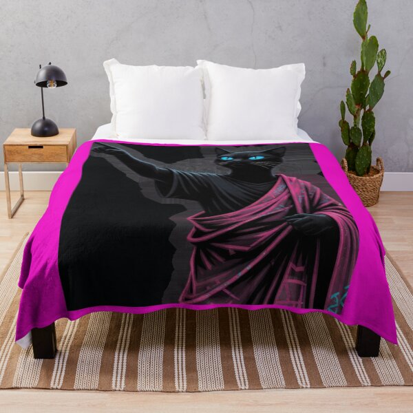 Item preview, Mystic Black Cat in Pink Toga designed and sold by ZunZunArt.