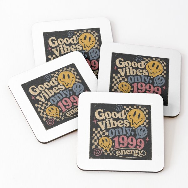 Item preview, Good Vibes Only 1999 Energy Vintage Smiley Face Aesthetic T-Shirt Retro Grunge Checkerboard Design designed and sold by DoodleHaus360.
