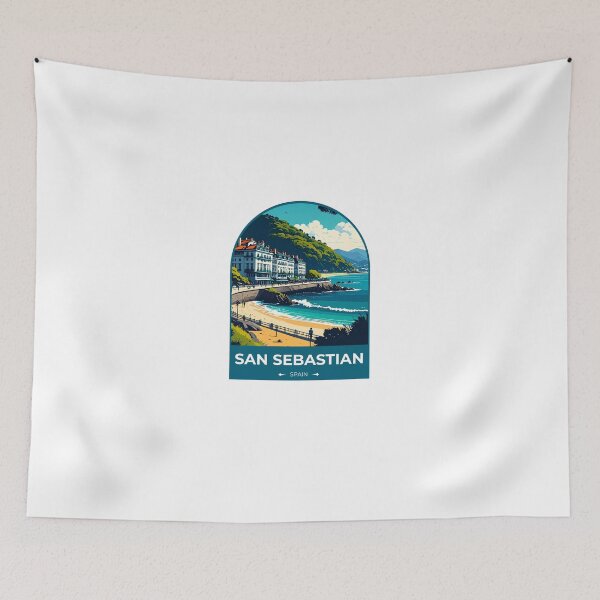 Item preview, San Sebastian Spain Travel Sticker designed and sold by TulipaGraphics.