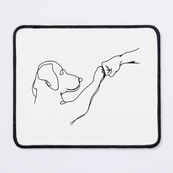 Item preview, Minimalist Dog Paw Handshake Line Art designed and sold by OlyvieArt.
